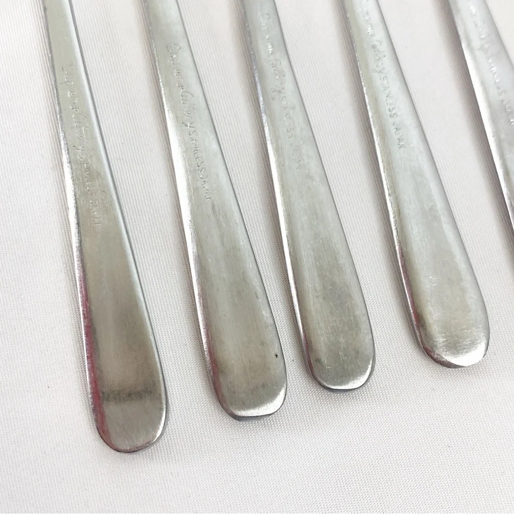 Supreme Cutlery Vintage Stainless Japan Flatware Cocktail/Seafood Forks Lot Of 7